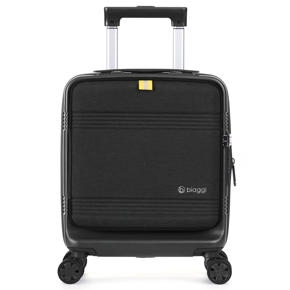 NWT Biaggi Runway Hybrid Expandable Underseater Luggage Black